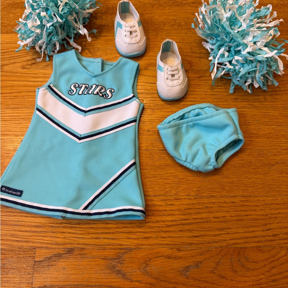 American Girl STARS' Cheer Dress Set with Pom Poms, Shoes and Socks